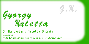gyorgy maletta business card